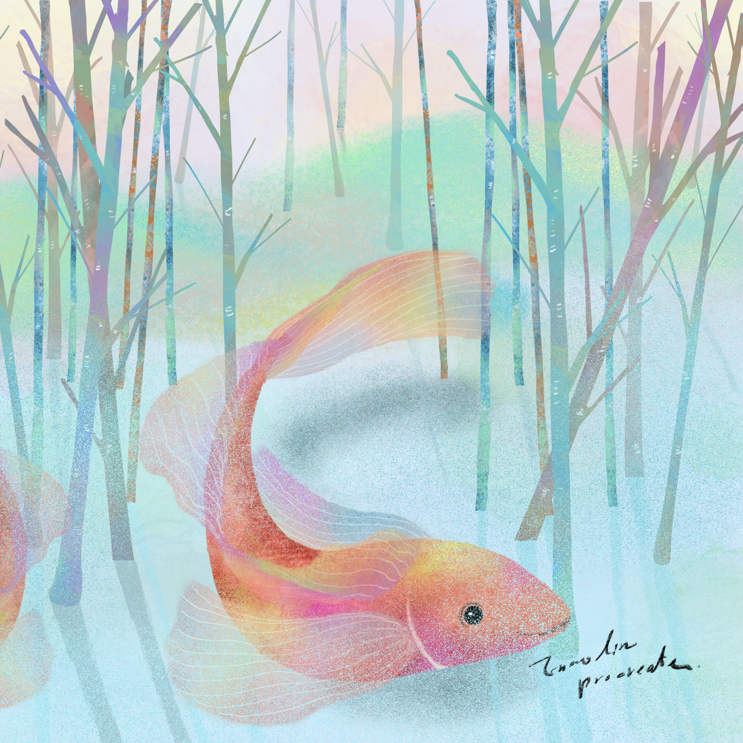 iPad Procreate online class 進階線上課-鏡之魚