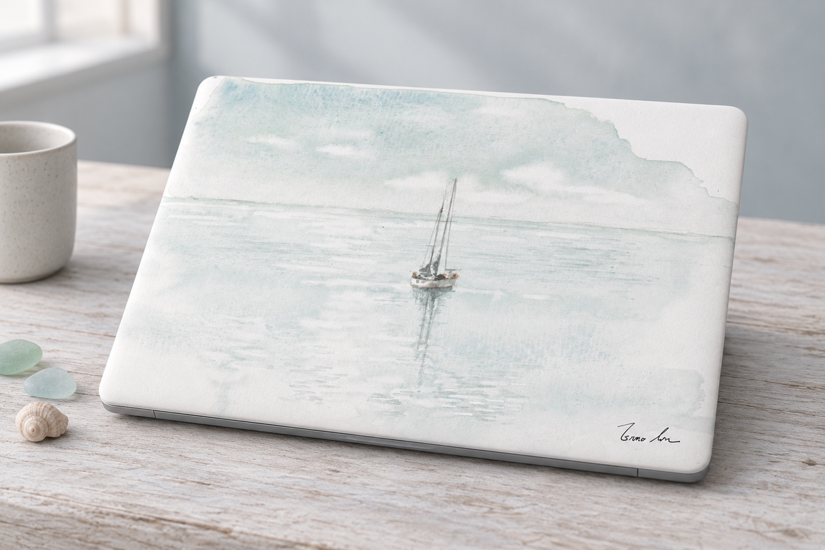 Lone Sailboat MacBook Case