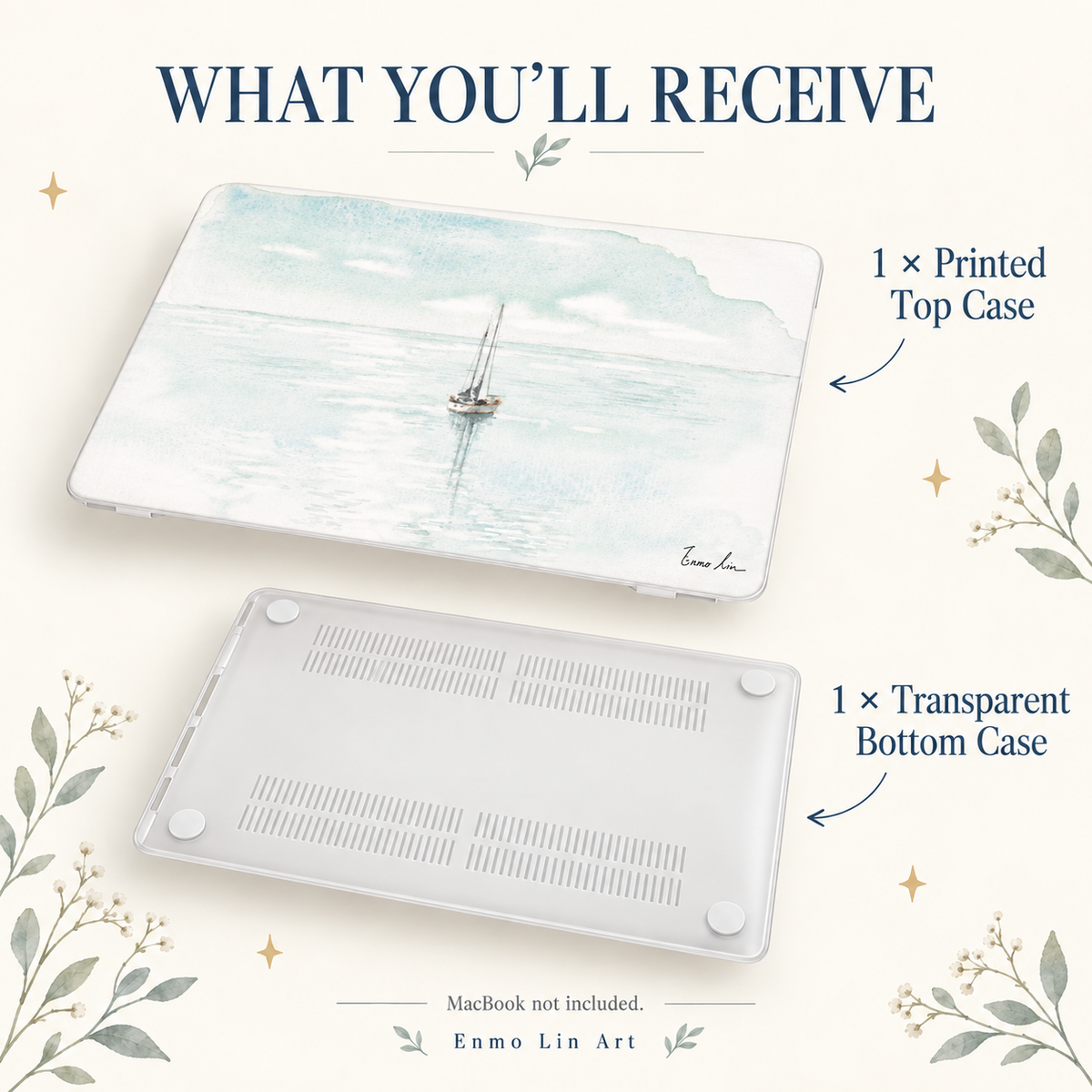 Lone Sailboat MacBook Case