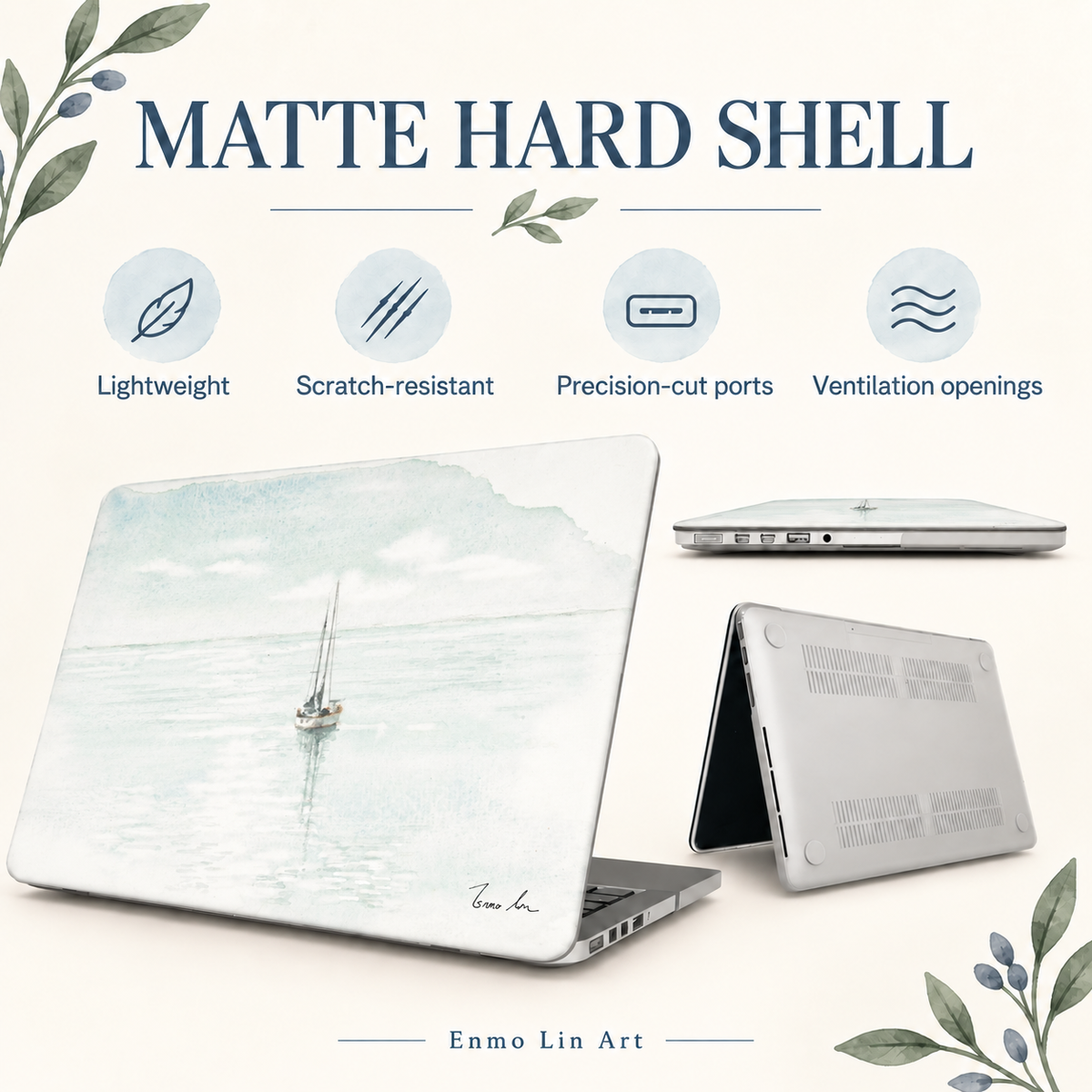 Lone Sailboat MacBook Case