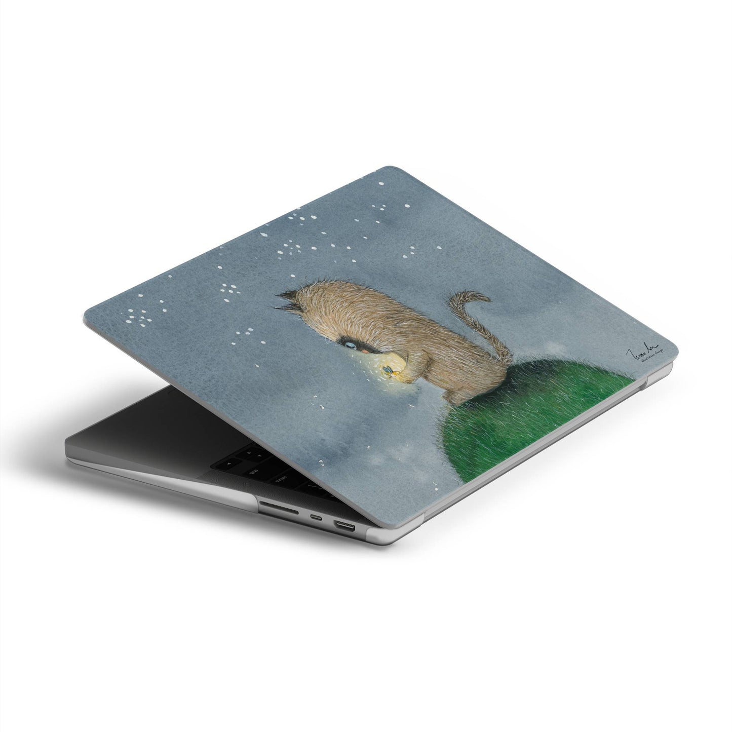 Blue Eyed Cat MacBook Case Firefly Night