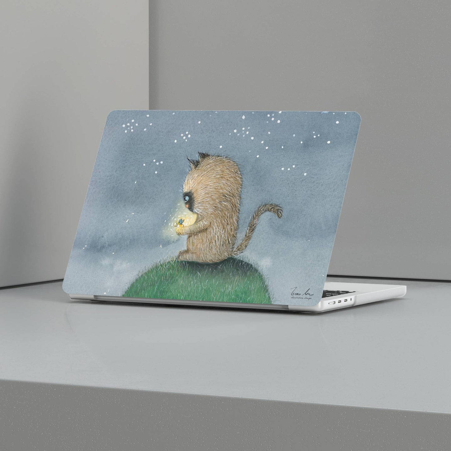 Blue Eyed Cat MacBook Case Firefly Night