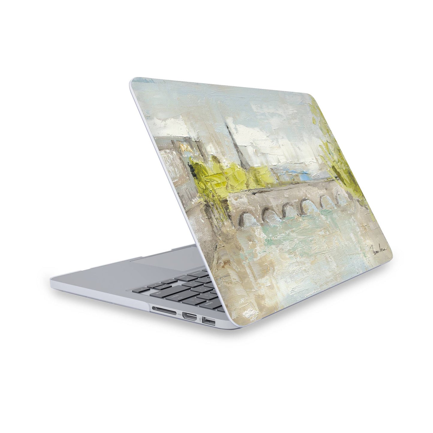 Paris Cityscape MacBook Case Oil Painting