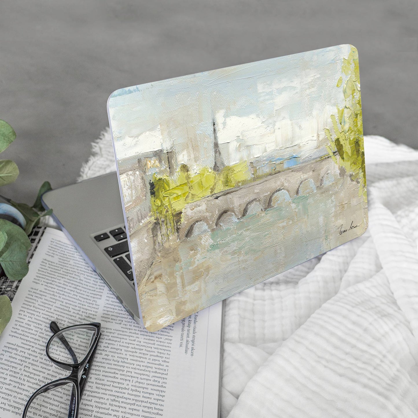 Paris Cityscape MacBook Case Oil Painting