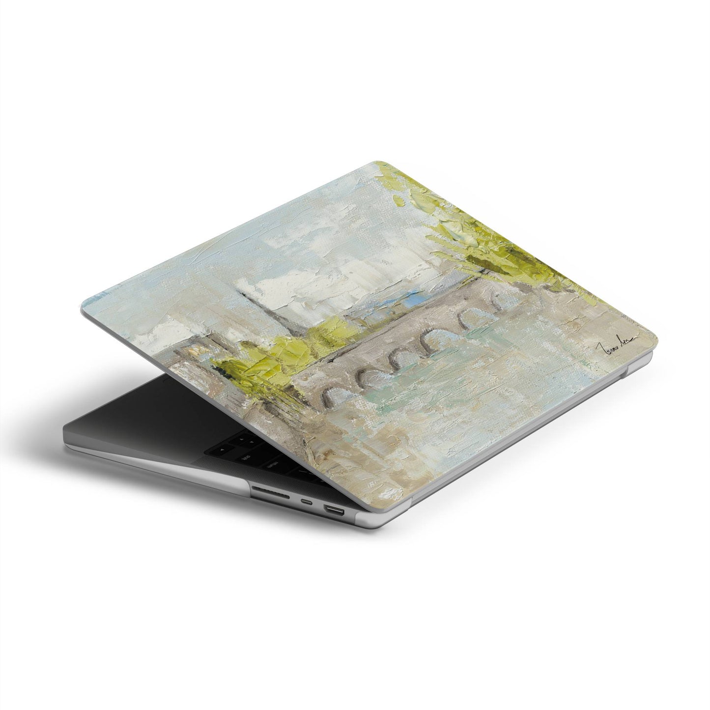 Paris Cityscape MacBook Case Oil Painting