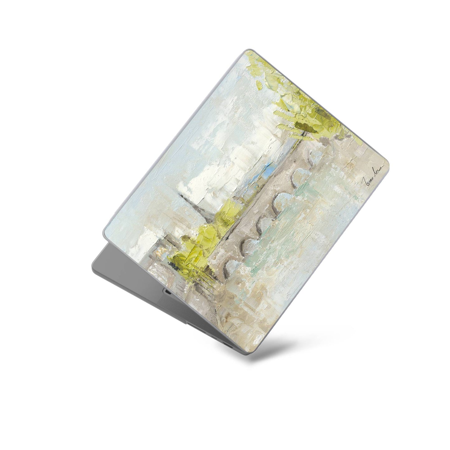Paris Cityscape MacBook Case Oil Painting