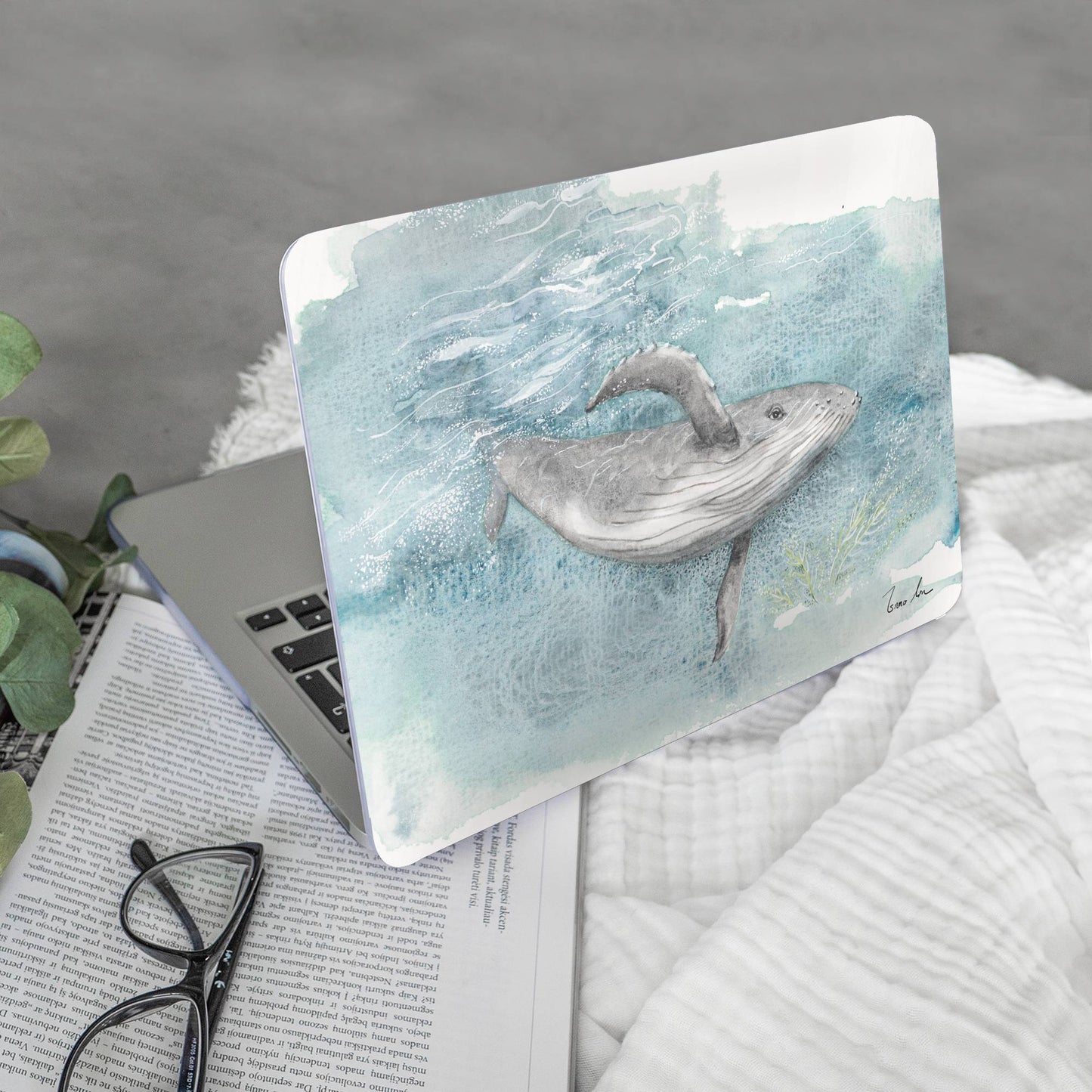 Humpback Whale MacBook Case Deep Blue Sea