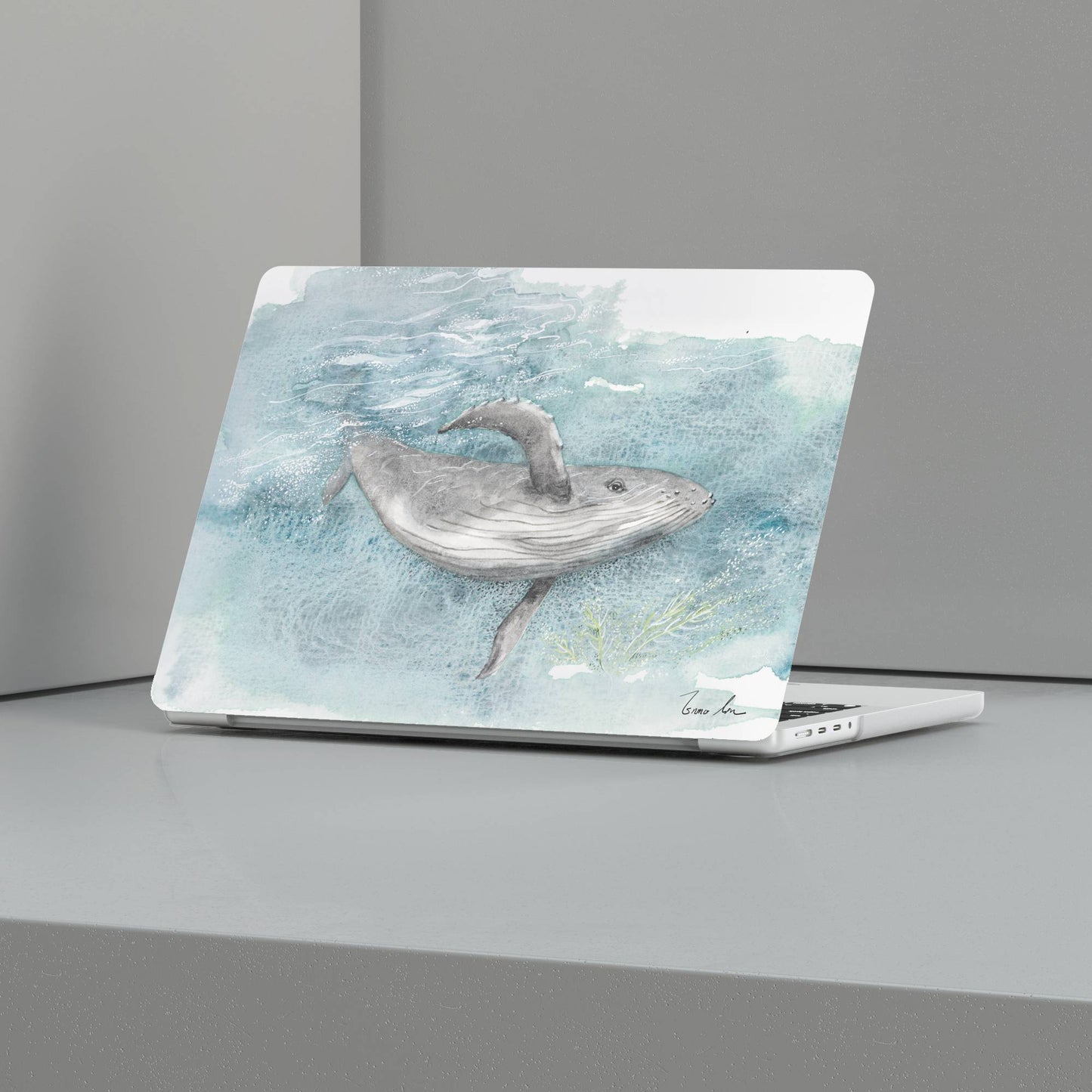 Humpback Whale MacBook Case Deep Blue Sea