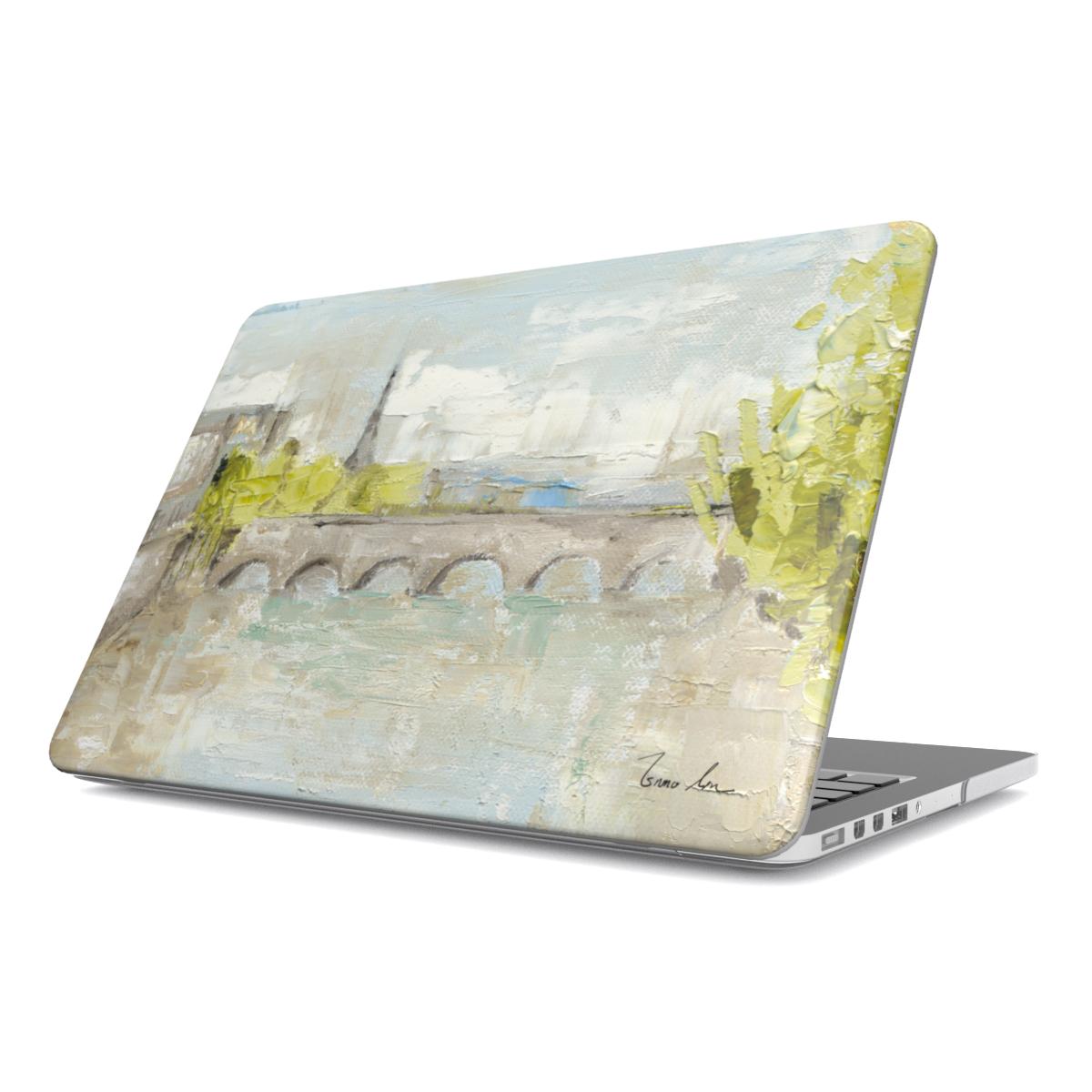 Paris Cityscape MacBook Case Oil Painting