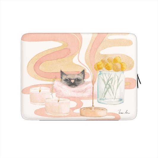 Housse d'ordinateur portable Chat aux yeux bleus – Confort parfumé
