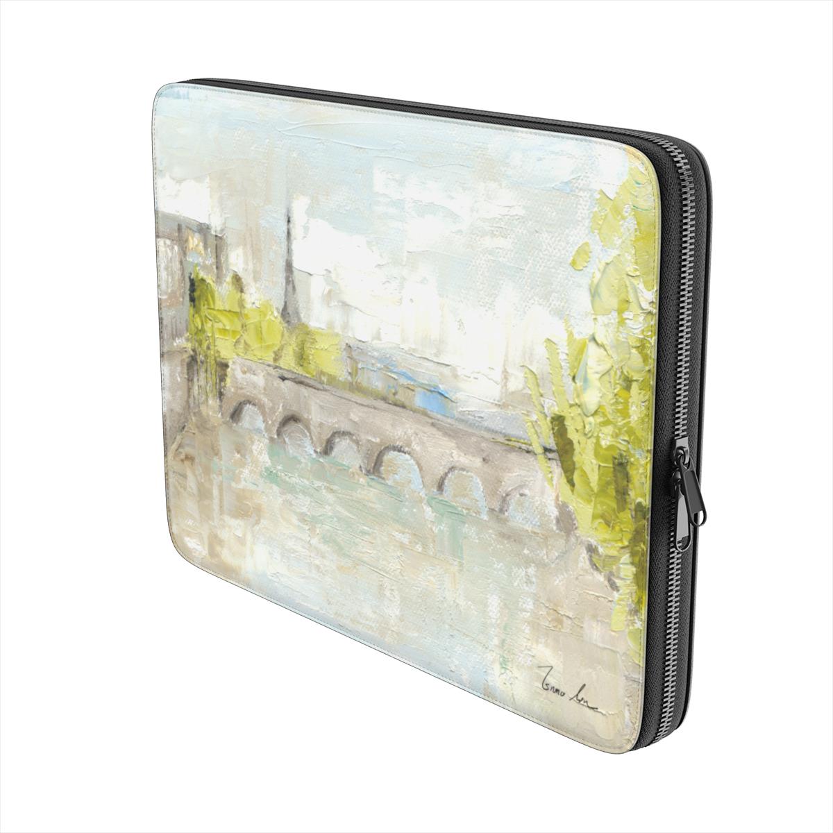Housse d'ordinateur portable Paris Cityscape – Le long de la Seine