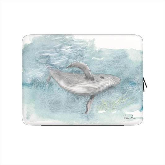 Housse d'ordinateur portable Baleine à bosse – Grand bleu