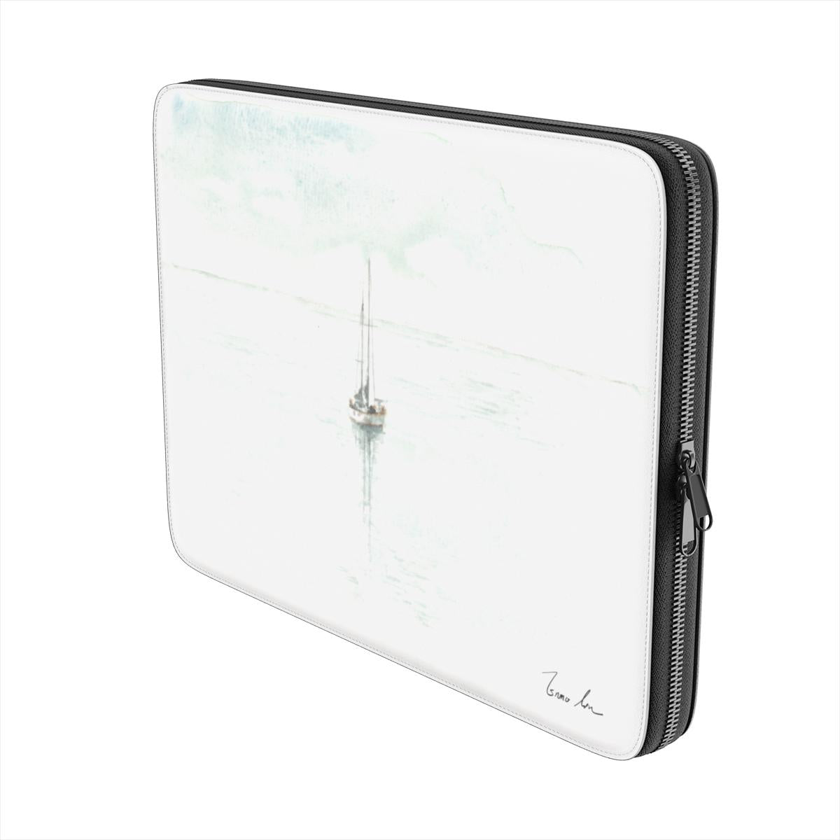 Housse d'ordinateur portable Voilier solitaire – Horizon calme