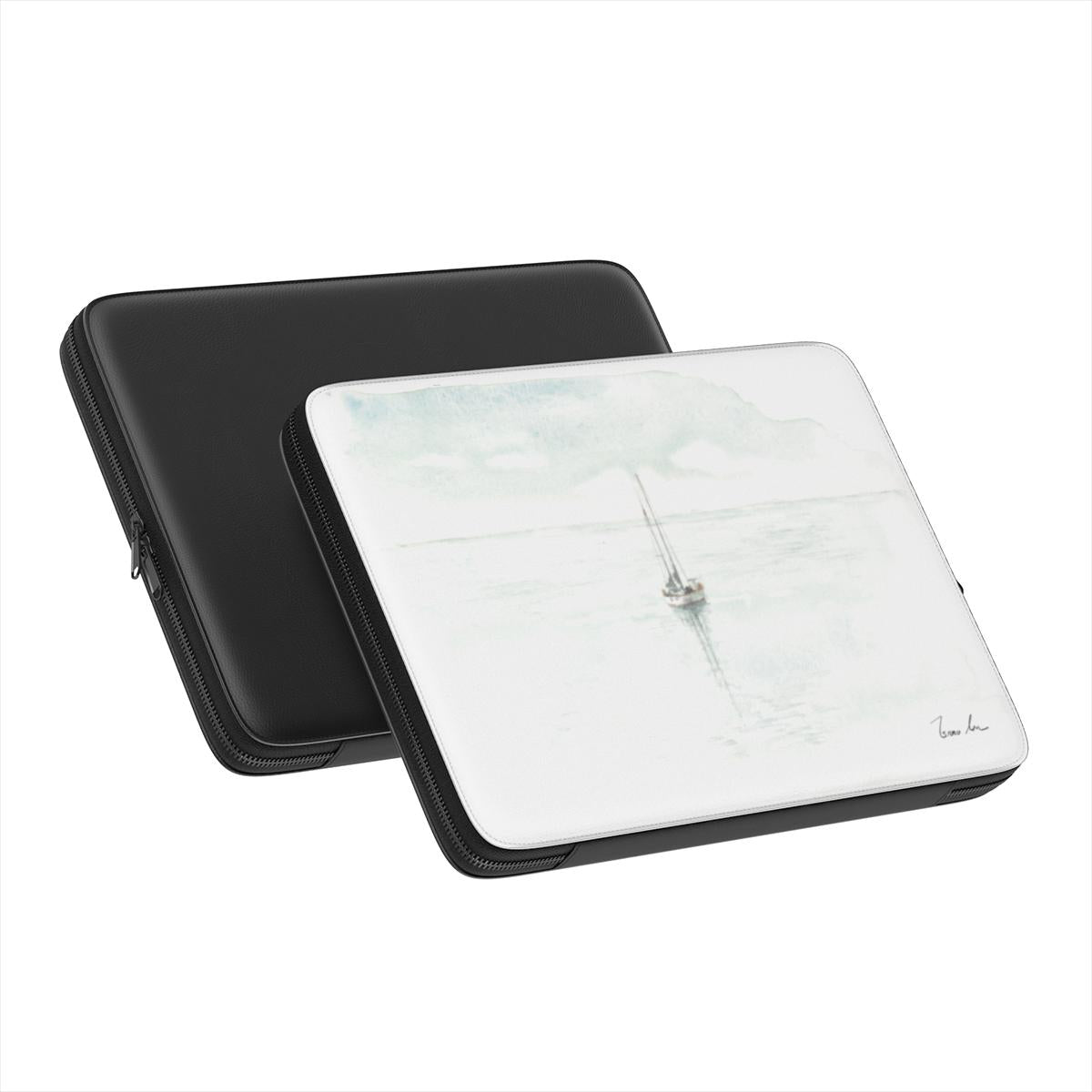 Housse d'ordinateur portable Voilier solitaire – Horizon calme