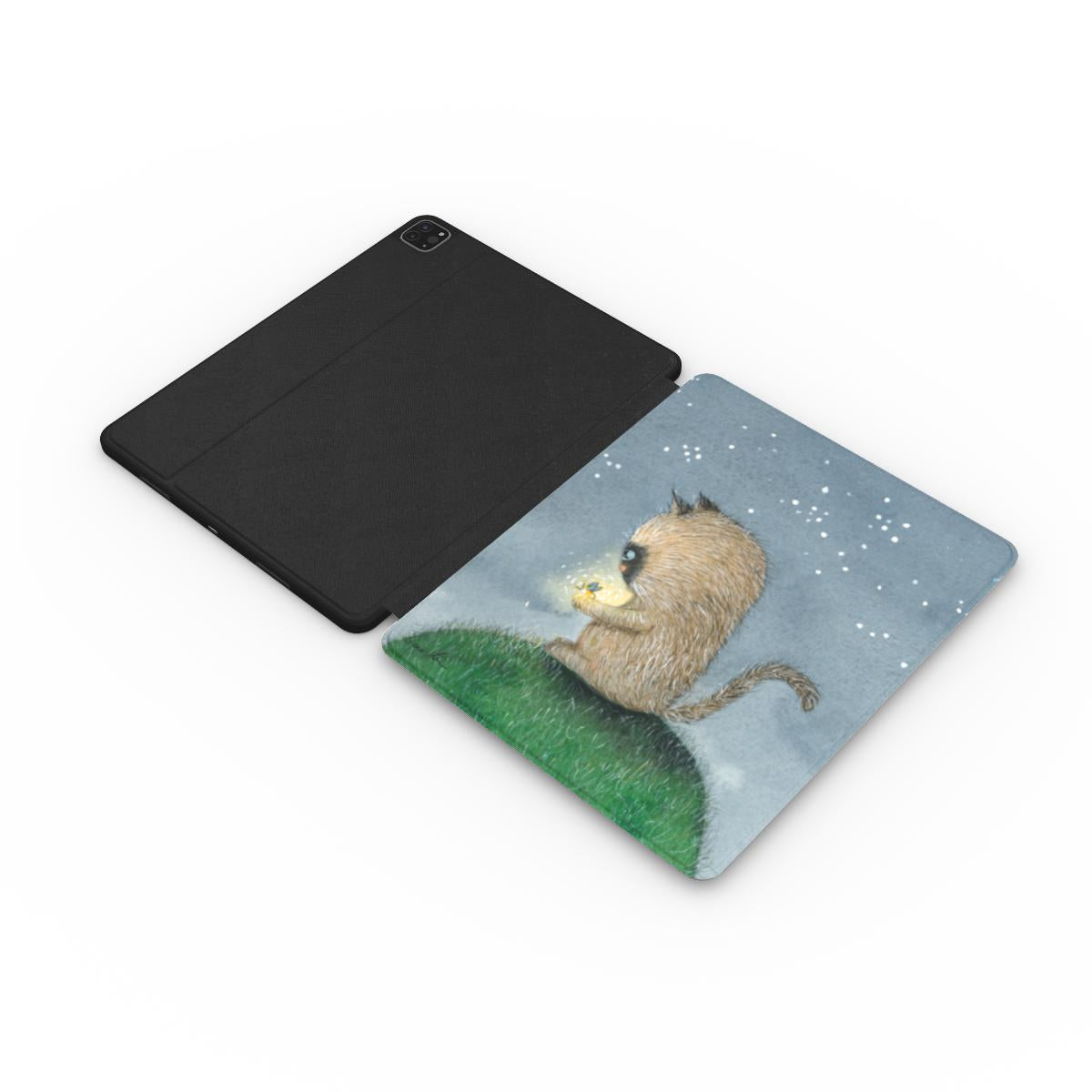 Trapped in the Dark – A Cat with Eyes as Blue as the Ocean Apple iPad Case