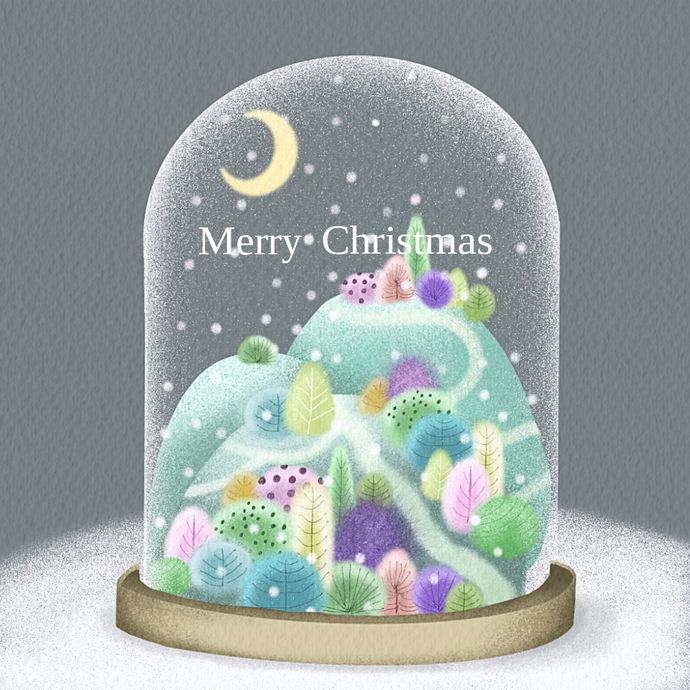 Online iPas Procreate Basic class-snow globle-基礎iPad procreate繪畫-聖誕雪晶球